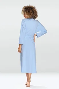 Bawełniany szlafrok Melissa jasnoniebieski S - Szlafroki damskie - miniaturka - grafika 2