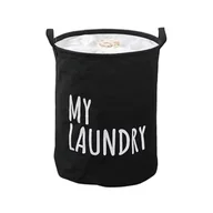 Wyposażenie pokoiku dziecięcego - Organizer, pojemnik na zabawki, kosz na pranie 40 x 50 cm czarny OR111CZ - miniaturka - grafika 1