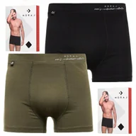 Majtki męskie - Bokserki Męskie Bawełniane Gładkie KLASYCZNE KOLOROWE MORAJ ZESTAW 2-PAK XL - miniaturka - grafika 1