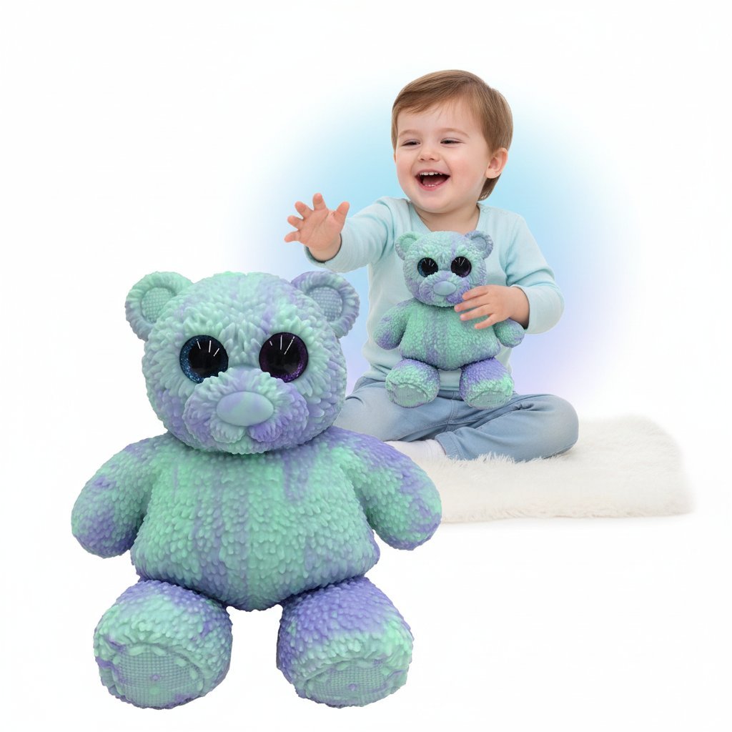 MIĘCIUSIE - PACHNĄCE MISIE MIŚ FIOLETOWO-MIĘTOWY ŚWIECI W CIEMNOŚCI PACHNIE