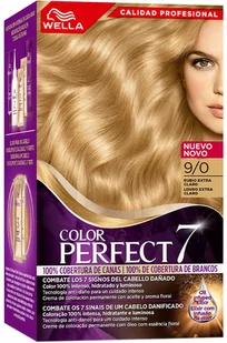 Farba kremowa z utleniaczem Wella Color Perfect 7 100 Cobertura De Canas 9-0-Rubio Extra Claro 60 ml (4064666324173) - Farby do włosów i szampony koloryzujące - miniaturka - grafika 1