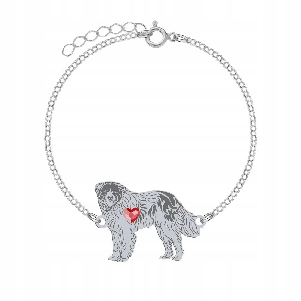 Bransoletka Srebrna Bośniacko-Chorwacki Pies Pasterski 925 Prezent GRAWER