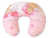 Poduszki do karmienia - Poduszka rogal do karmienia fasolka rozbieralna- miś z balonikiem różowy - miniaturka - grafika 1