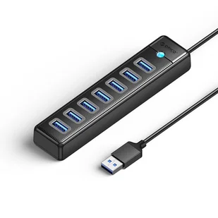 Hub rozdzielacz PW7U-U3 7x USB-A USB-C 5V 3A 1m - czarny ORICO - Złącza, przejściówki, adaptery - miniaturka - grafika 1