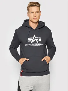 Alpha Industries Bluza Basic 178312 Granatowy Regular Fit - Bluzy męskie - miniaturka - grafika 1