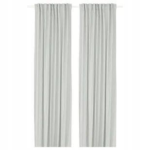 IKEA GINSTMOTT Zasłona, 2 szt. na taśmie biały, 145x300 cm Przyciemniająca - Zasłony - miniaturka - grafika 1