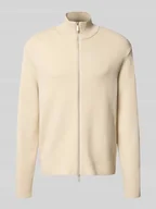 Swetry męskie - Kurtka o kroju relaxed fit z dzianiny z mieszanki wiskozy model ‘TELLER’ - miniaturka - grafika 1