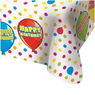 Folat Obrus foliowy "Kropki - Happy Birthday", FOLAT, 180 x 130 cm FL65493 - Dekoracje i nakrycia stołu na imprezę Folat Obrus foliowy "Kropki - Happy Birthday", FOLAT, 180 x 130 cm FL65493 - Dekoracje i nakrycia stołu na imprezę - miniaturka - grafika 1