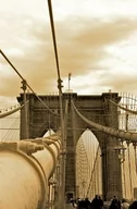 Fototapety - Nice Wall New York, Brooklyn Bridge - fototapeta FS0277 - miniaturka - grafika 1