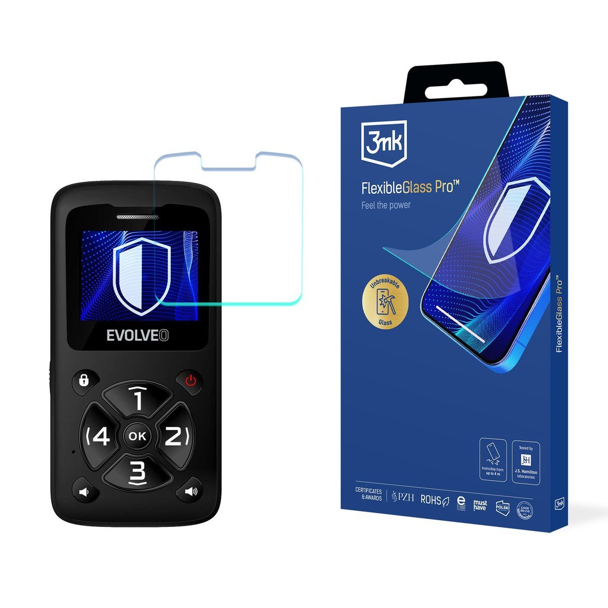 Szkło hybrydowe na ekran do Evolveo EasyPhone ID - 3mk FlexibleGlass Pro