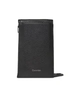 Etui i futerały do telefonów - Calvin Klein Torebka na telefon Foil Emboss Phone Crossbody LV04D1037G Czarny - miniaturka - grafika 1