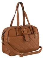 Torebki damskie - Średnia listonoszka damska z eko skóry z pikowanym frontem - miniaturka - grafika 1