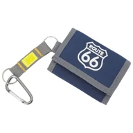 Portfele - Portfel Młodzieżowy Mały Na Rzep Route 66 Granatowy Ze Smyczą - miniaturka - grafika 1