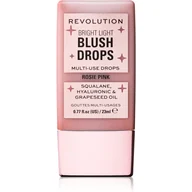 Róże do policzków - Makeup Revolution Bright Light płynny róż do policzków Rosie Pink 23ml - miniaturka - grafika 1