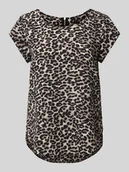 Koszulki i topy damskie - T-shirt o kroju regular fit z przedłużonym tyłem model ‘VIC’ - miniaturka - grafika 1