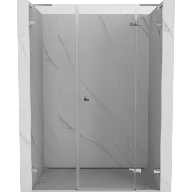 Mexen Lunar L drzwi prysznicowe uchylne prawe 125 cm, transparent, chrom - 834SL-125-050-01-00-P