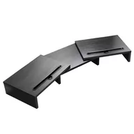 Uchwyty do monitorów - 3-Częściowa podstawka pod ekran z regulacją długości w kolorze czarnym - 74 (104) x 27 x 10 cm - podnośnik ekranu z uchwytem na telefon komórkowy do.. - miniaturka - grafika 1