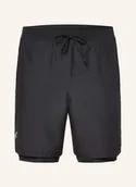 Spodenki męskie - Under Armour Szorty Do Biegania 2 W 1 Launch schwarz - UNDER ARMOUR - miniaturka - grafika 1