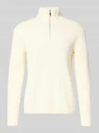 Swetry męskie - Sweter z dzianiny ze stójką i zamkiem błyskawicznym - miniaturka - grafika 1