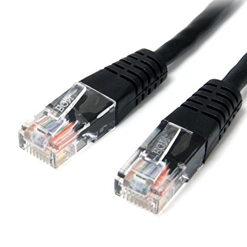 StarTech.com Kabel Ethernet Cat5e - 1 ft - czarny - kabel krosowy - formowany kabel Cat5e - krótki kabel sieciowy - kabel Ethernet - kabel kota 5e - 1 ft (M45PATCH1BK)