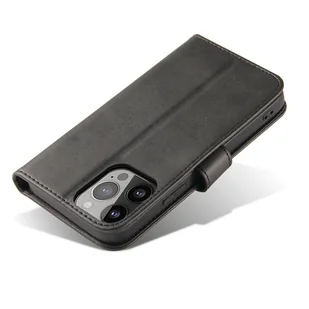 Magnet Case elegancki futerał etui pokrowiec z klapką i funkcją podstawki iPhone 14 czarny - Etui i futerały do telefonów - miniaturka - grafika 4