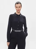 Koszule damskie - Tommy Hilfiger Koszula Smd Detail Fluid Shirt WW0WW40549 Granatowy Regular Fit - miniaturka - grafika 1