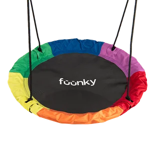 Huśtawka dla dzieci śr. 110cm, Multicolor - Fuunky - Huśtawki - miniaturka - grafika 1
