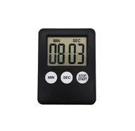 Przybory do gotowania - AG674 Minutnik na magnes czarny - miniaturka - grafika 1