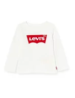 Koszulki dla dziewczynek - Levi's Kids Koszulka dziewczęca Lvg L/S Batwing Tee, biały, 12 miesi?cy - miniaturka - grafika 1