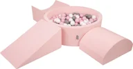 Suche baseny - KiddyMoon KiddyMoon Piankowy plac zabaw PPZP-OK30D-114 z piłeczkami różowy: biały-szary-pudrowy róż basen 300/klin L/rampa L/półwałek L Zabawka plac zabaw - miniaturka - grafika 1