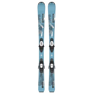 Dziecięce Narty SALOMON SKI SET L QST JR S + C5 GW J75 GY 100 889645997032 L41536000 – Niebieski - Narty - miniaturka - grafika 1