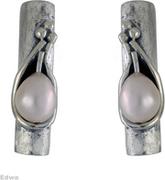 Kolczyki - Kolczyki srebrne z perłą pr.925 - miniaturka - grafika 1
