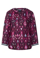 Bluzki damskie - Street One Damska bluzka tunika, Tamed Berry, 38 - miniaturka - grafika 1