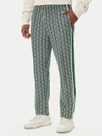 Spodnie sportowe męskie - Lacoste Spodnie dresowe XH1440 Zielony Regular Fit - miniaturka - grafika 1