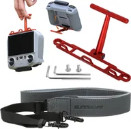 Akcesoria VR - SunnyLife SOLIDNY ALUMINIOWY UCHWYT STOJAK PODPORA SMYCZ REGULOWANA DO KONTROLERA DJI RC 1 / RC 2 - DJI MINI 3 PRO / 4 PRO ITP. - RED - miniaturka - grafika 1