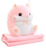 Maskotki i pluszaki - CHOMIK Z KOCYKIEM SŁODKA MASKOTKA PRZYTULANKA ZABAWKA - miniaturka - grafika 1