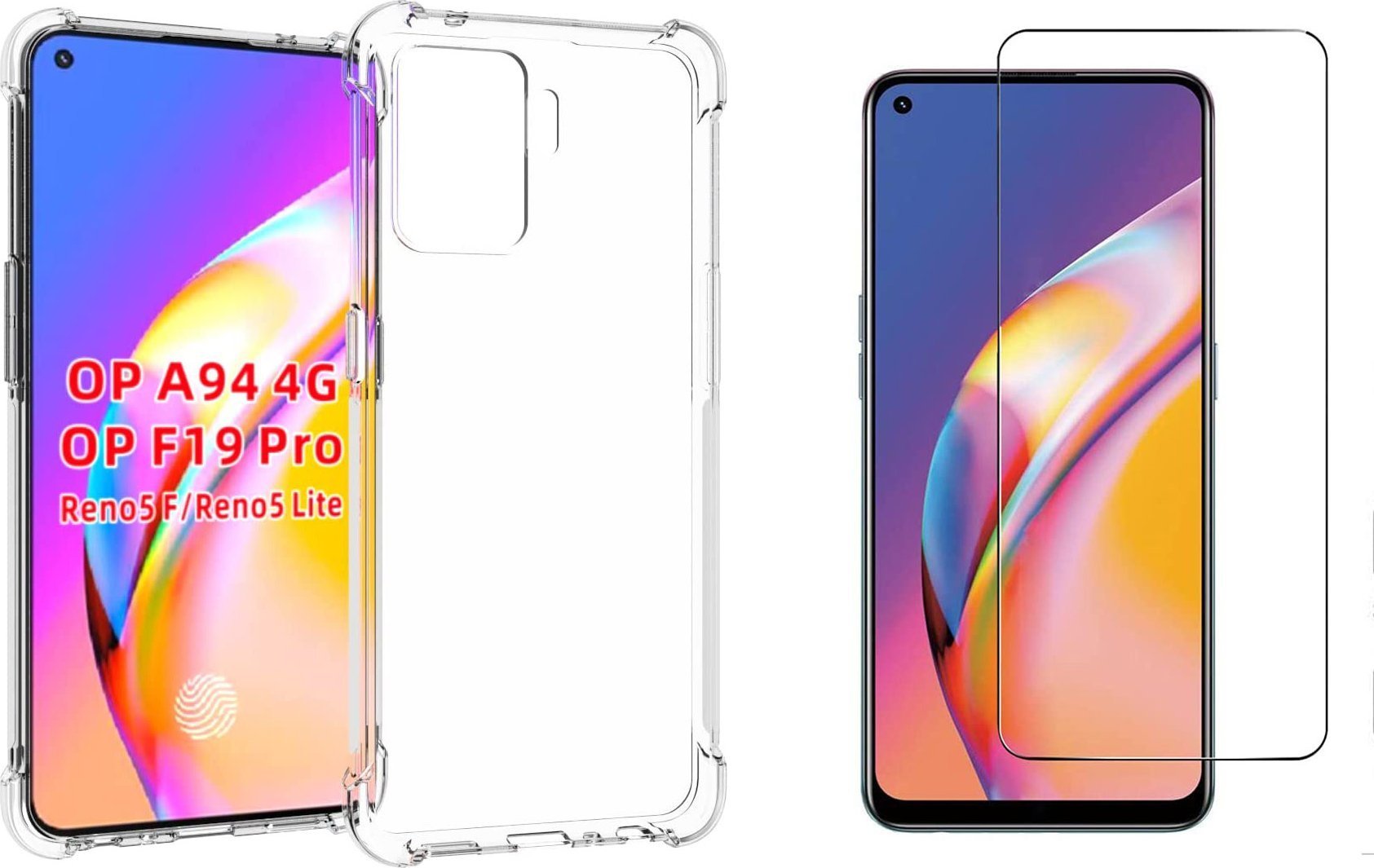 Braders Etui Żelowe A-shock + Szkło Płaskie do Oppo Reno 5 Lite
