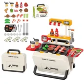 Zabawki AGD - Grill Zabawka dla dzieci Walizka Przenośna Zestaw dla Dzieci 51 el. - miniaturka - grafika 1