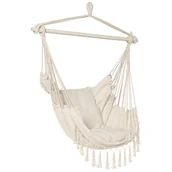 Fotele ogrodowe wiszące - Corciano Hamak-krzesło brazylijskie beżowe - miniaturka - grafika 1