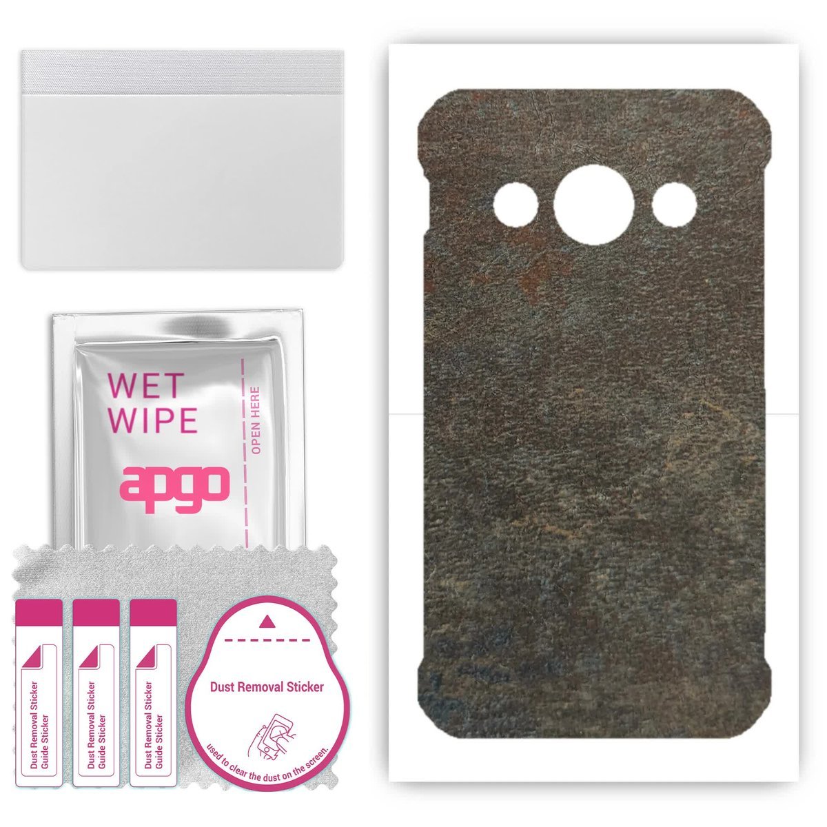 Folia naklejka skórka strukturalna na TYŁ do Samsung Galaxy Xcover 3 G389F - Kamień Księżycowy - apgo SKINS