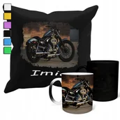 Gadżety dla niej i dla niego - ZESTAW KUBEK MAGICZNY ZMIENIAJĄCY KOLOR + POSZEWKA MOTORY CROSS + IMIĘ - miniaturka - grafika 1