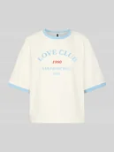 Koszulki i topy damskie - T-shirt o kroju relaxed fit z czystej bawełny model ‘TOVA’ - miniaturka - grafika 1