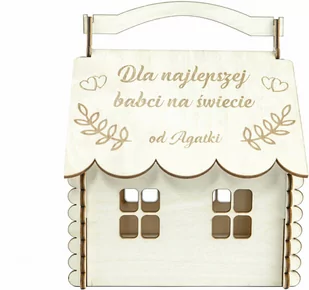 Domek na słodycze z imieniem na Dzień Babci - 1 szt. - Dzień Babci i Dzień Dziadka - miniaturka - grafika 1
