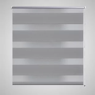 vidaXL Roleta Zebra 120x230 cm Szara - Zasłony - miniaturka - grafika 1