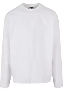 Koszulki męskie - Urban Classics Męski t-shirt z długim rękawem, ultra heavy oversize, biały, 5XL, biały, 5XL - grafika 1