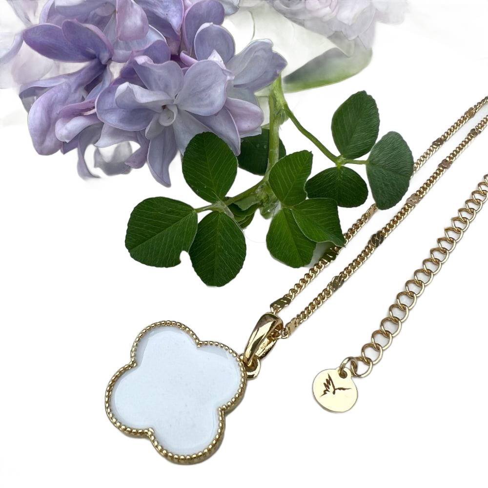 COLIBRA Pozłacany Naszyjnik z średnią koniczynką z kolekcji Summer Flowers (C22/LAT/93/2AU)