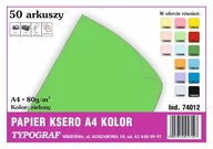 Szkolne artykuły papiernicze - Papier Ksero Typograf A4 80G Zielony - miniaturka - grafika 1