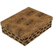 Opakowania i torebki na prezenty - SPARKLEZ Pudełko w czarne kwiaty i kropki, rozmiar S - miniaturka - grafika 1