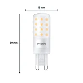 Żarówki LED - Żarówka sztyft LED Philips, G9, 4W, matowa, 480lm, 2700K, ściemniana - miniaturka - grafika 1