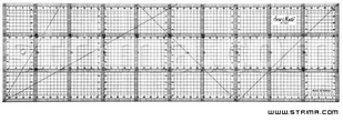 Donwei Linijka do patchworku i quiltingu 150x500mm 1550 - Akcesoria i części do maszyn do szycia - miniaturka - grafika 1